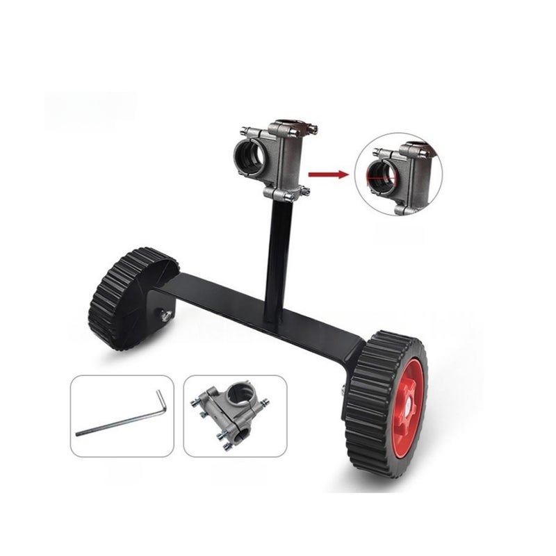 Koło podporowe do kosiarki (26cm pomocnicze + 28cm stała baza) — regulowany stabilizator wysokości do kosiarek pchanych i samojezdnych