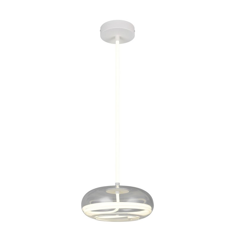 Lampa wisząca LED TARSIA 26W neutralna 3500lm szkło biała wym:150x40x40cm IP20 Trio