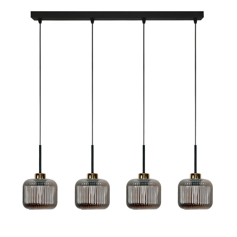 Lampa wisząca KORN czarna do jadalni nad stół 4xE27 nowoczesna Edylit
