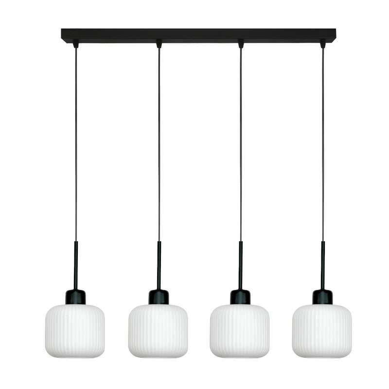 Lampa wisząca 4 punktowa do jadalni BEKA BIANCO E27 nowoczesna białe klosze IP20 Edylit