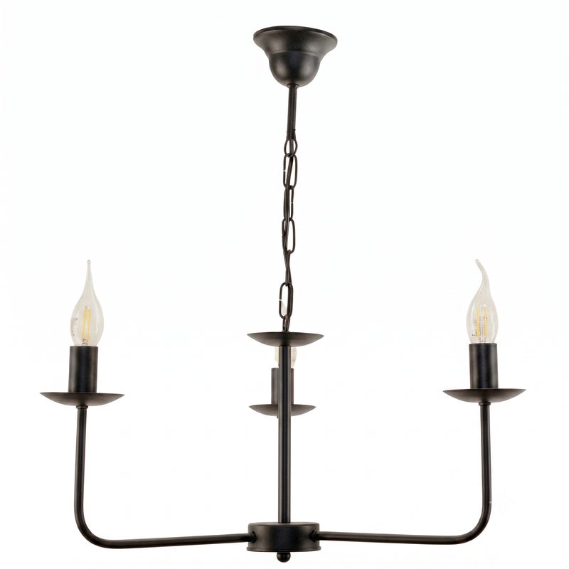 Lampa wisząca czarna 3 punktowa loft do salonu GALIA E14 Edylit
