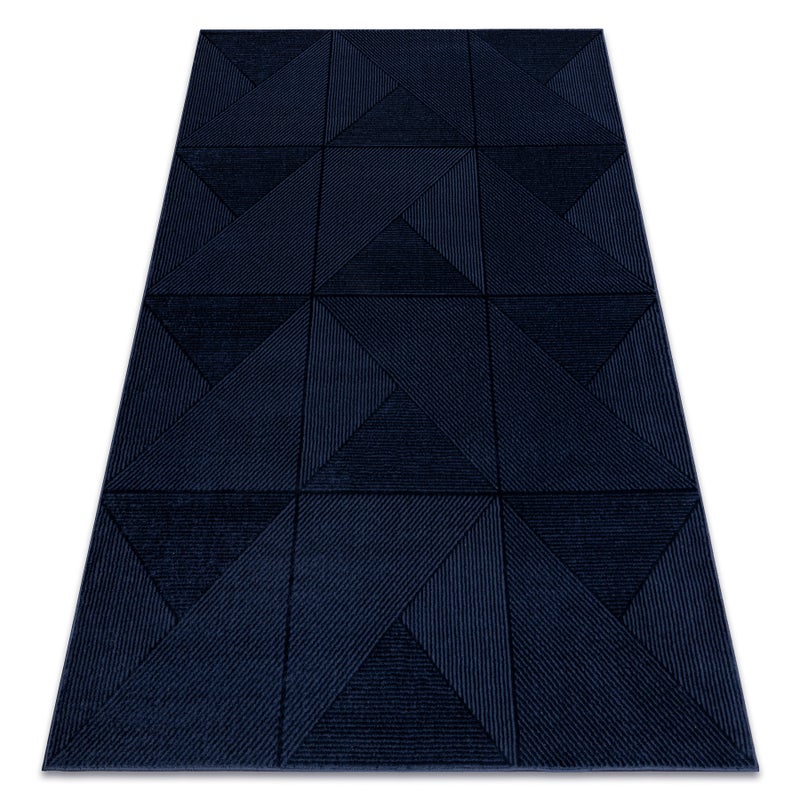 Dywan AURA J2624A ciemny niebieski - Geometryczny, strukturalny, nowoczesny 160x220 cm