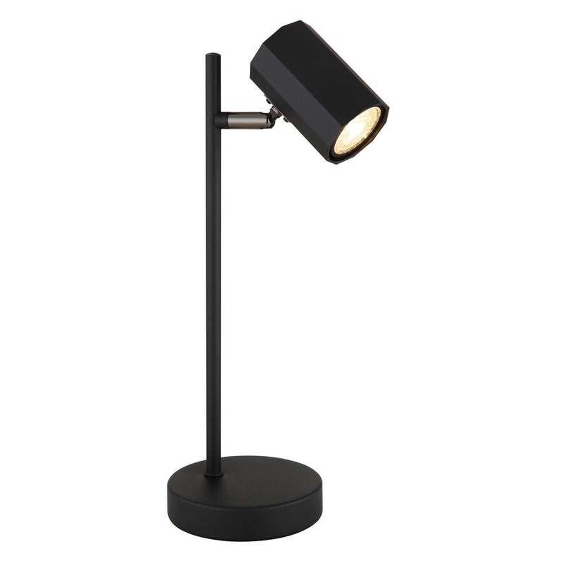 Matowa czarna lampa biurkowa 1x GU10