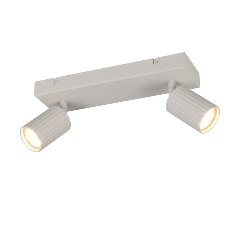 Reflektor podwójny ryflowane klosze SOKA szary 2xGU10x10W metal wym:14,5x30x9cm IP20 Trio