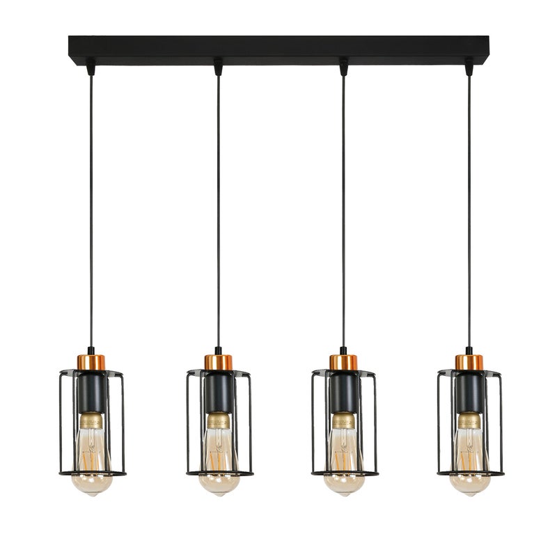 Lampa wisząca INGRID 4xE27 do jadalni industrialna loft Edylit
