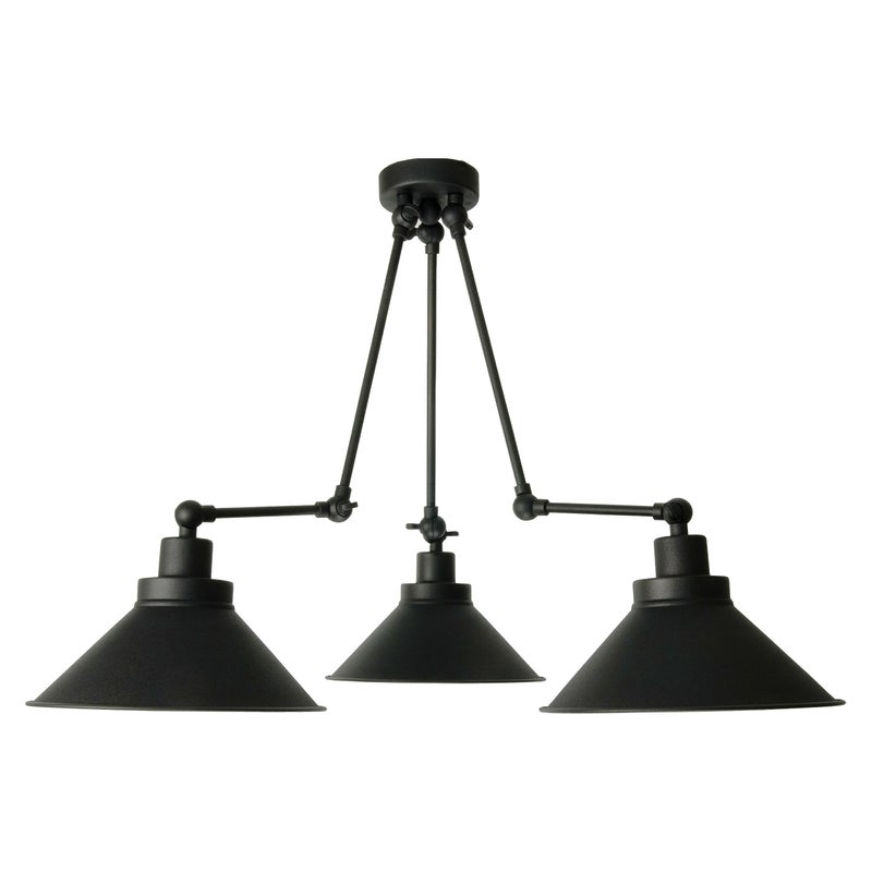 Lampa sufitowa wisząca czarna do jadalni 3xE27 COROLLA industrialna loft Edylit