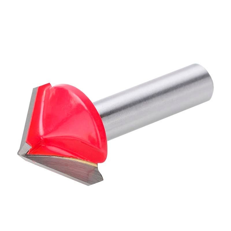 Frez do drewna z trzpieniem V 8 mm, frez do grawerowania 3D, frez do drewna z węglika spiekanego o drobnym kącie 90°, średnica 22-32 mm (rozmiar: 8