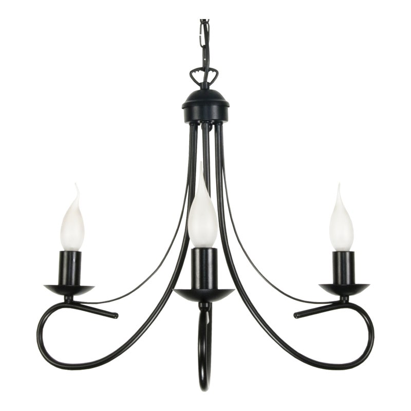 Żyrandol czarny retro do salonu nad stół MAGMA 40W 5xE14 industrialny loft 50x65cm Edylit