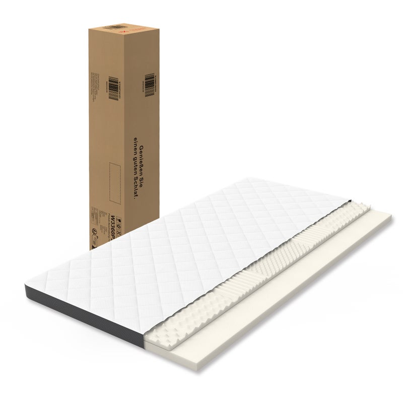 Wygodny materac H3, średnio wytrzymały, certyfikat Oeko TEX, wysokość 7cm, rozmiar 160cm × 200cm, wyprodukowany w Chinach