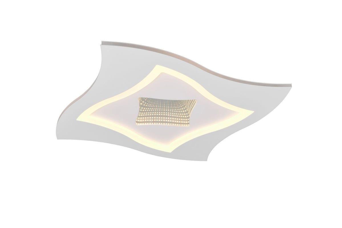Plafon sufitowy dekoracyjny biały falisty pilot zmienna barwa RGB LED 21W KLINT Trio
