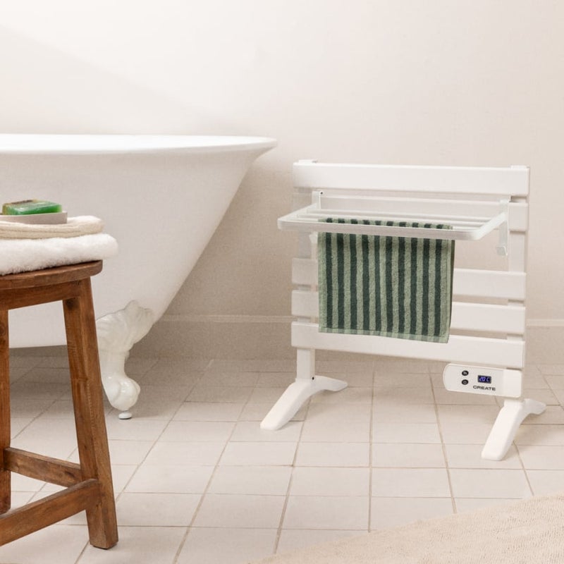 WARM TOWEL MINI - Elektryczny wieszak na ręczniki podłogowo-ścienny 150W