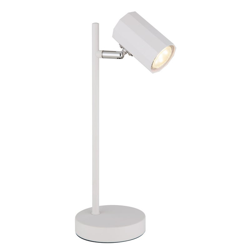 Matowa biała lampa biurkowa 1x GU10