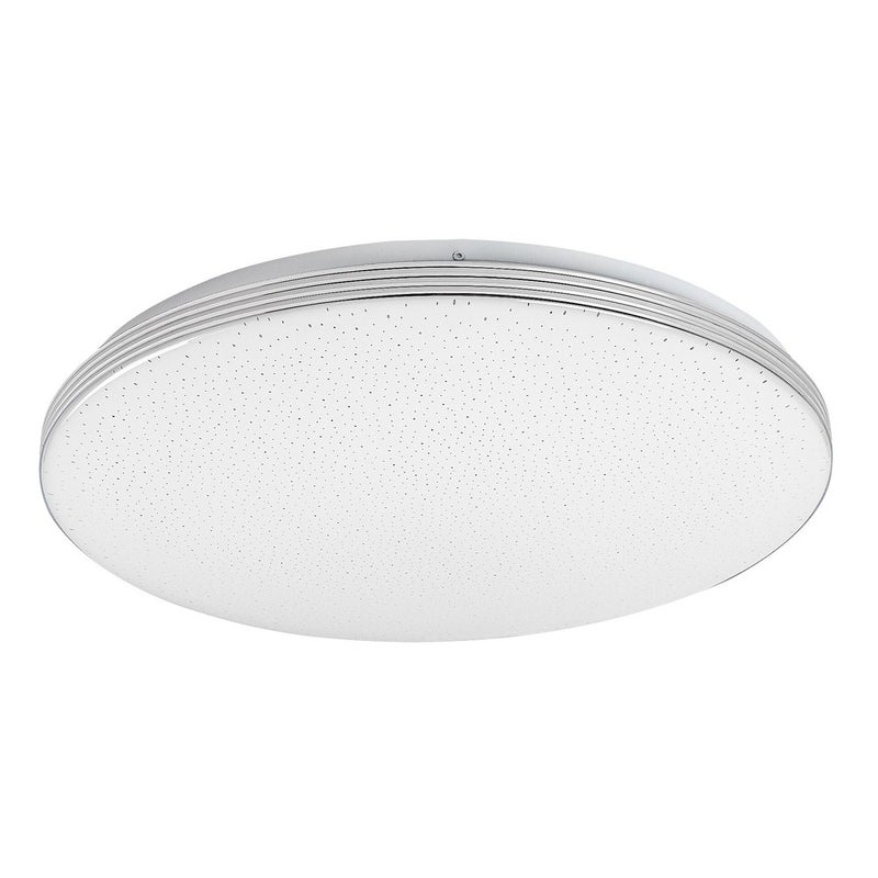 Plafon łazienkowy LED 40W 2800lm 4000K Okrągły Biały Efekt gwiazd Chrom Metal IP44 Ø480mm