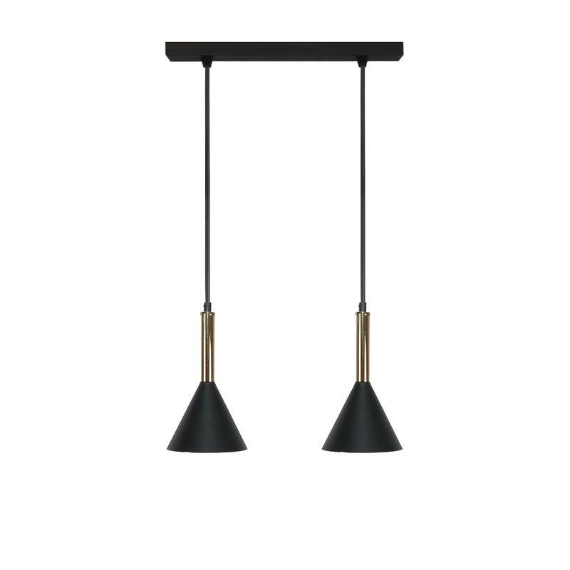 Lampa wisząca SONIK MINI czarna nowoczesna industrialna do jadalni 2xE27 Edylit