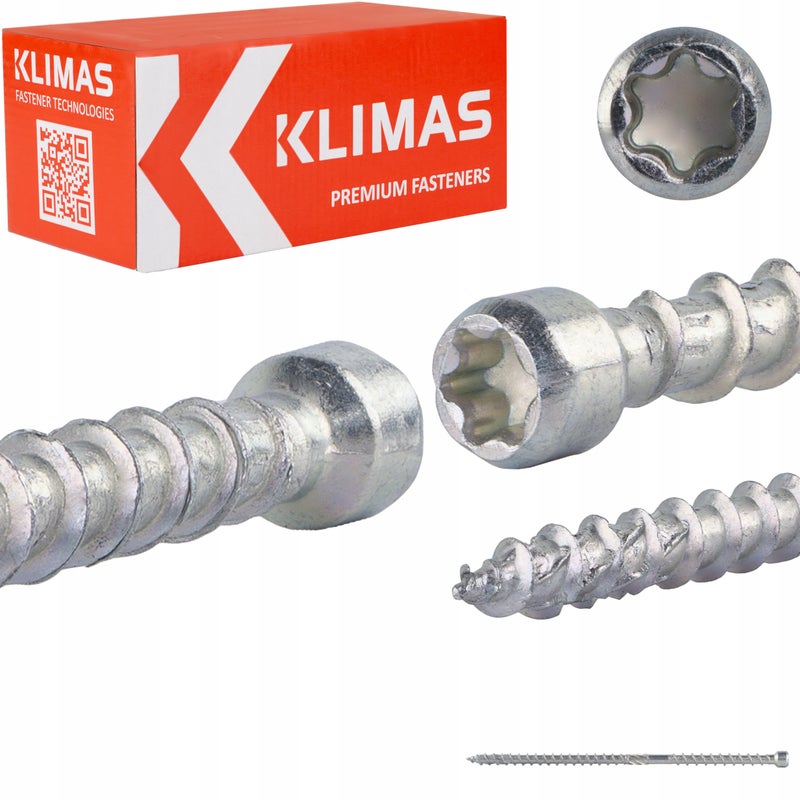 Wkręty do izolacji nakrokwiowej 8x195 mm 50 szt. TORX Klimas WKPC