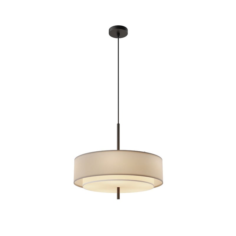 Lampa wisząca okrągły abażur BERGAMO szaro-czarna-biała 5xE27x60W tkanina wym:346x50x50cm IP20 Maytoni