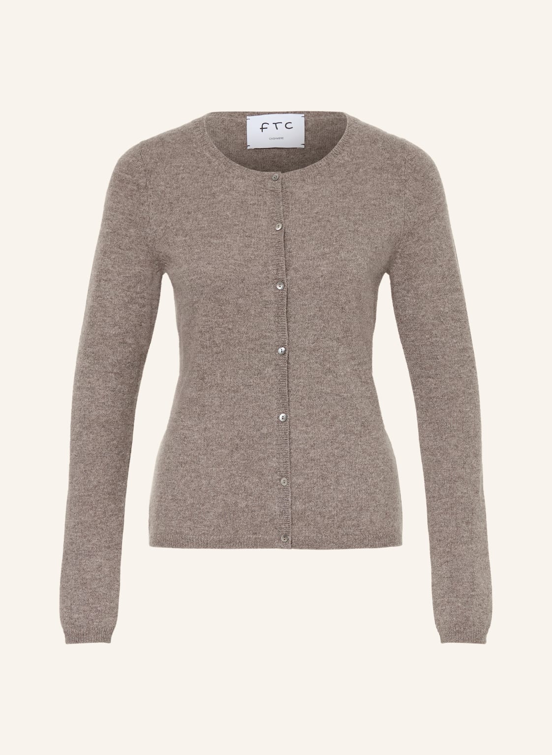 Ftc Cashmere Kardigan Z Kaszmiru beige