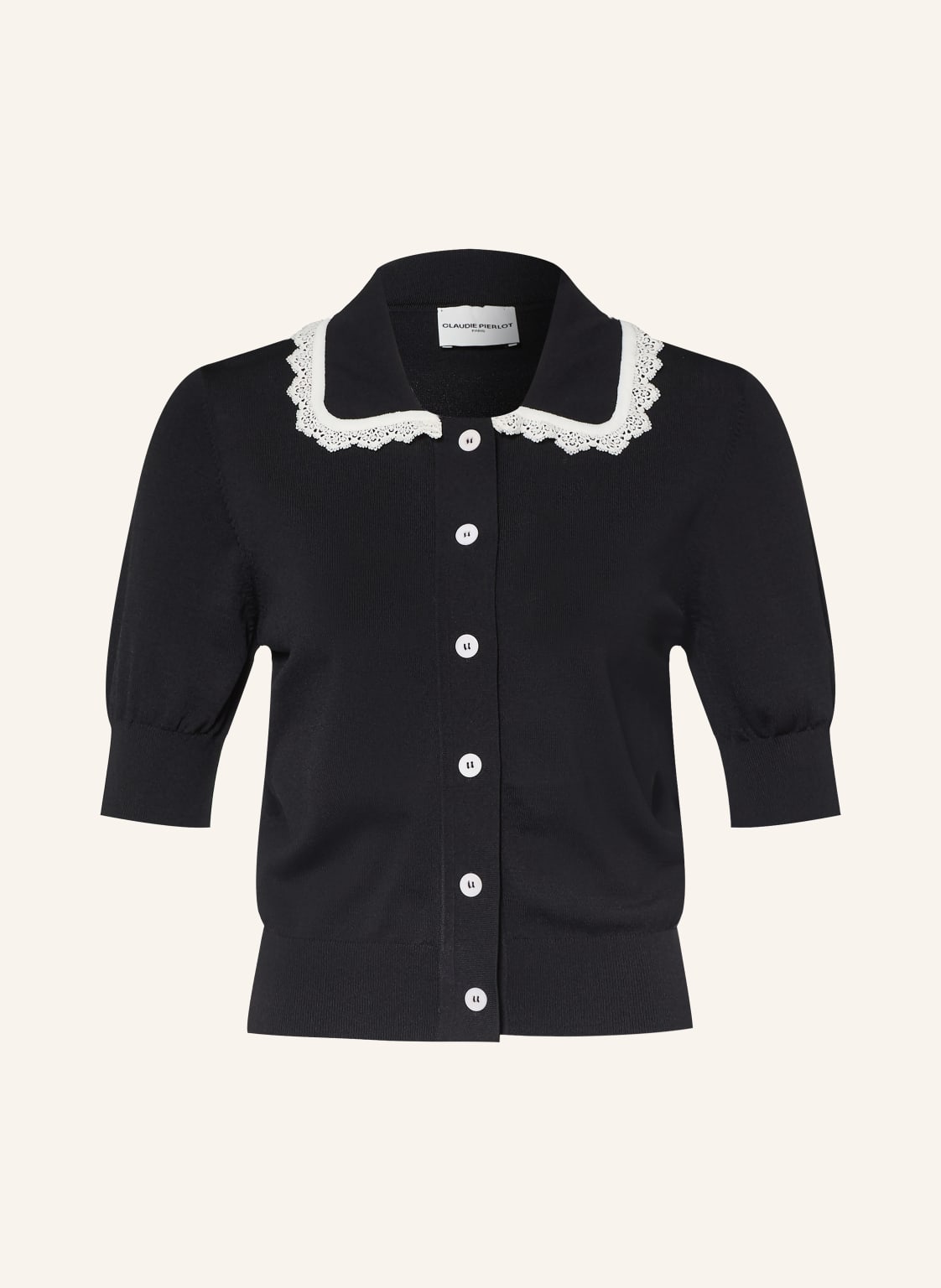 Claudie Pierlot Kardigan Z Koronkou schwarz
