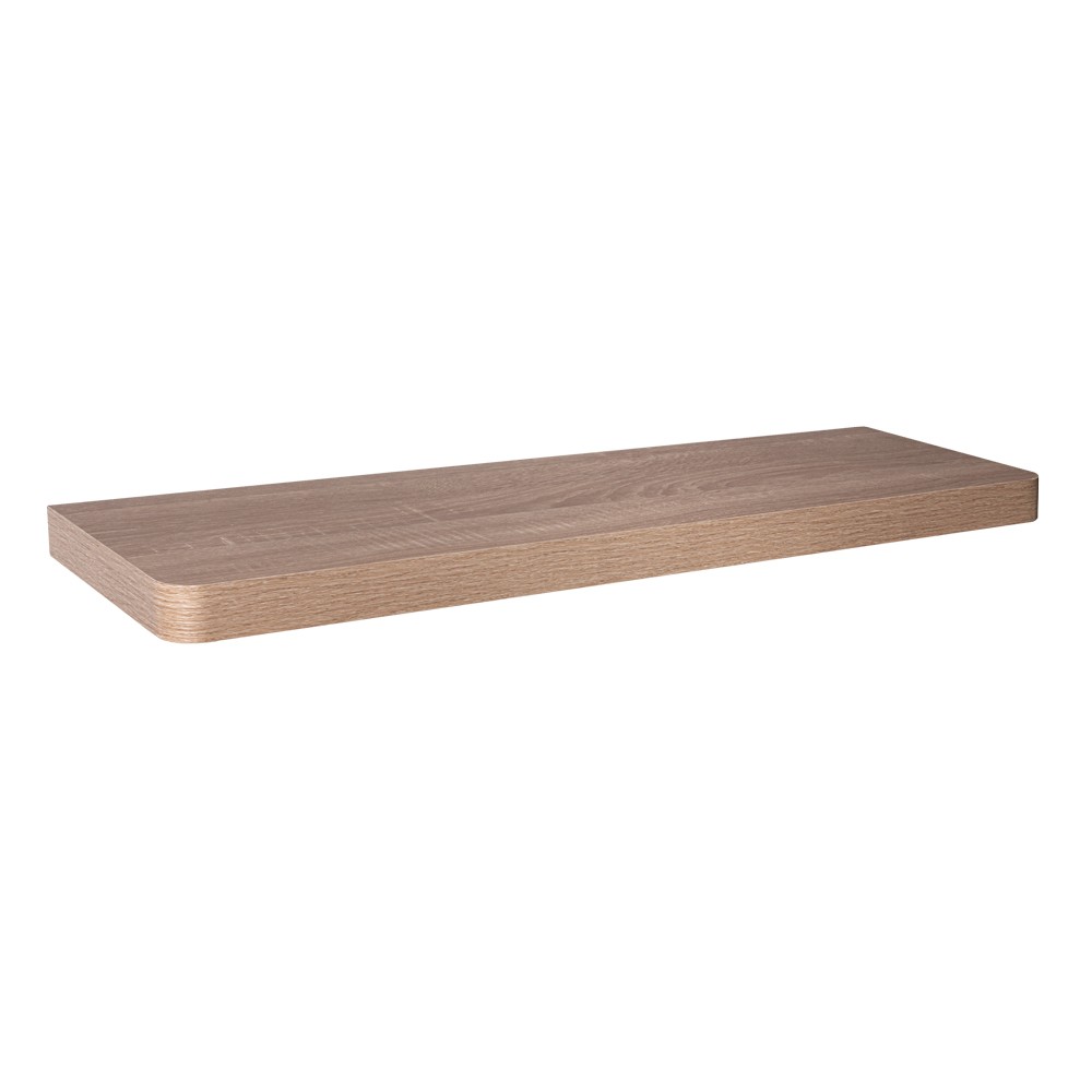 Półka ścienna samowisząca 80cm zaokrąglona - Taso Dąb sonoma