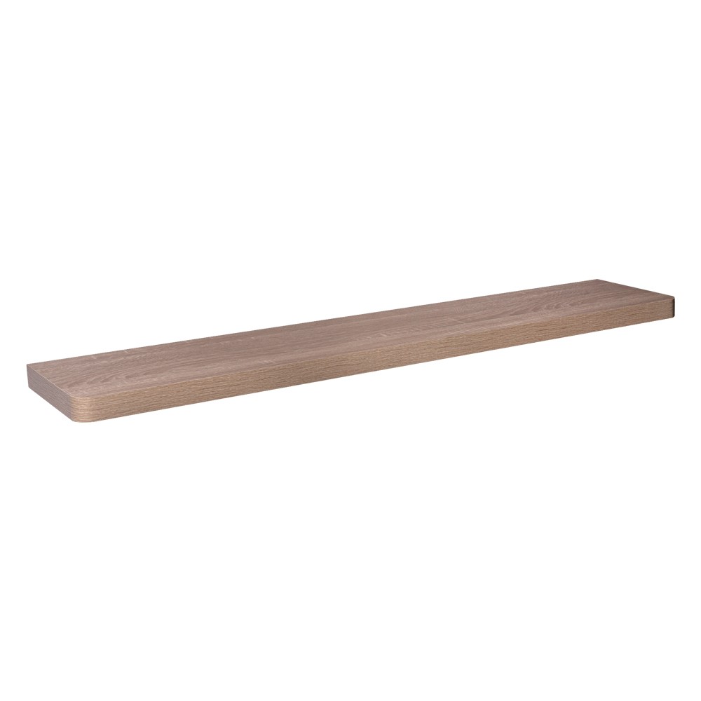 Półka ścienna samowisząca 118cm zaokrąglona - Taso Dąb sonoma