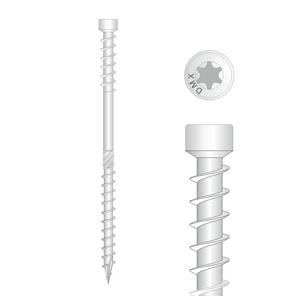 DMX Wkręt do izolacji nakrokwiowej z łbek walcowym - WKW - karton 8x300 (50 Szt/Opak) 3310830