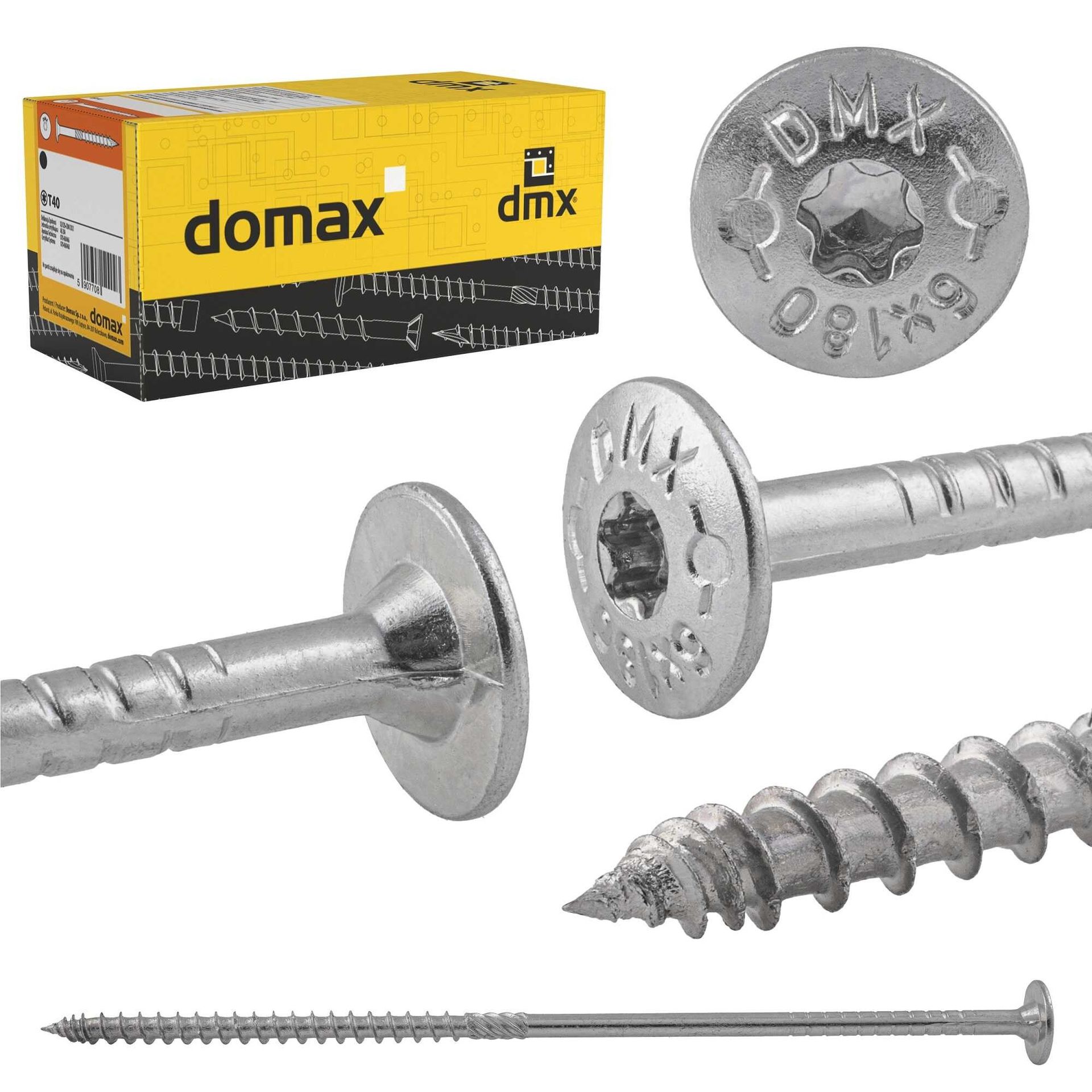 DMX Wkręty do drewna z łbem talerzowym 10 mm srebrne - CT - karton 10x360 (25 Szt/Opak) 3210361