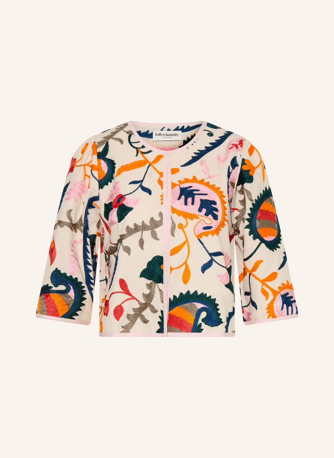 Lollys Laundry Kurtka Pudełkowa Trinell Z Rękawami 3/4 orange