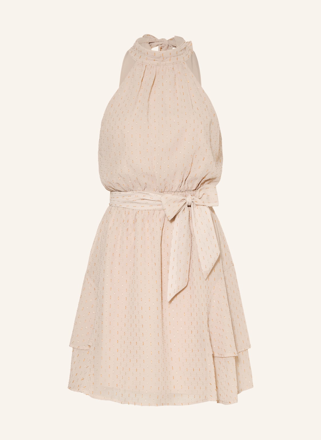 Guess Sukienka Z Brokatową Przędzą beige