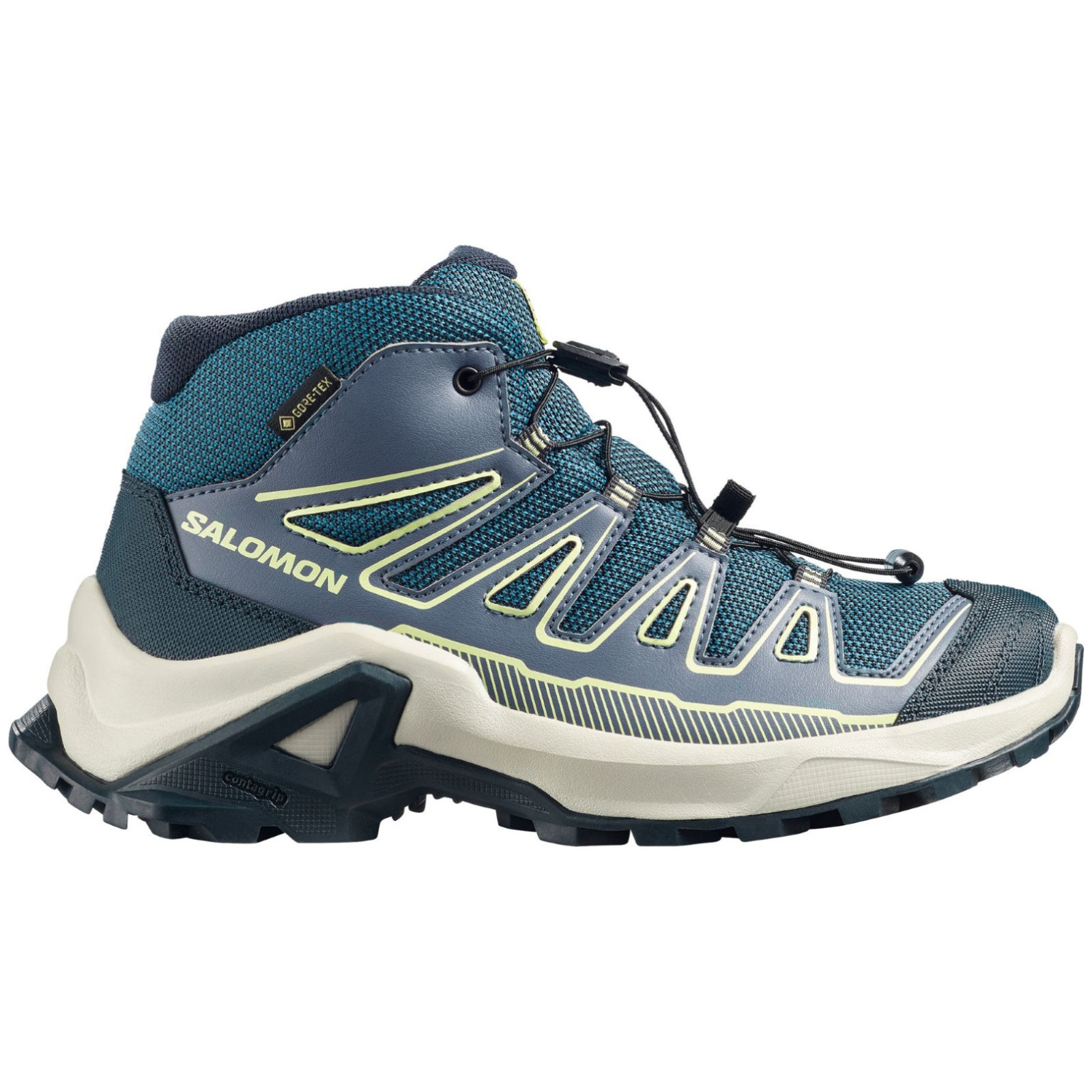 Buty dziecięce Salomon X Ultra Mid Gtx J Grisaille-Spellbound-Butterfly Rozmiar butów (UE): 34 / Kolor: niebieski