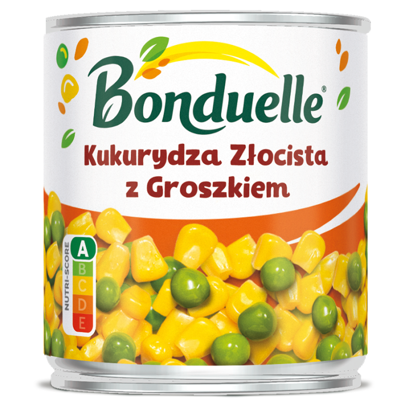 Bonduelle Kukurydza Złocista z groszkiem 170 g