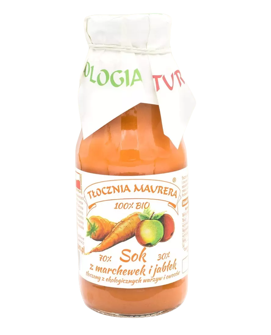 TŁOCZNIA MAURERA SOK MARCHEWKOWY Z JABŁKIEM BIO 300 ml - TŁOCZNIA MAURERA