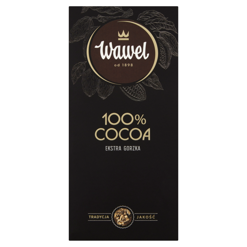 Wawel, czekolada gorzka premium 100% kakao, 100 g