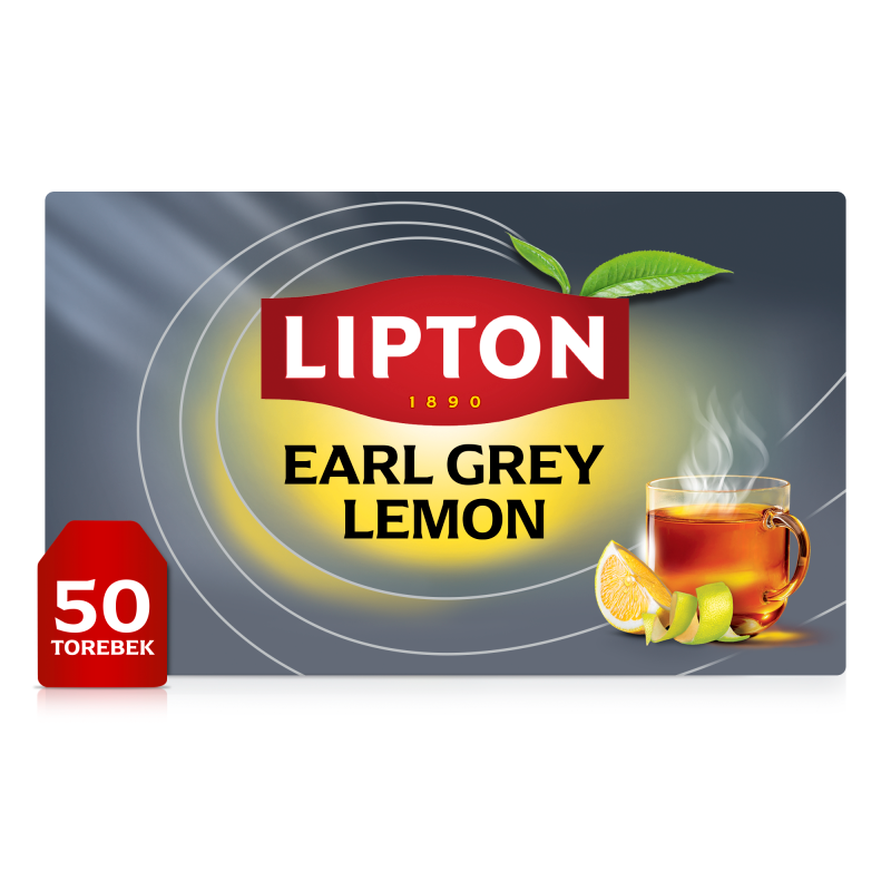 Lipton Earl Grey Lemon Herbata czarna 100g 50 torebek