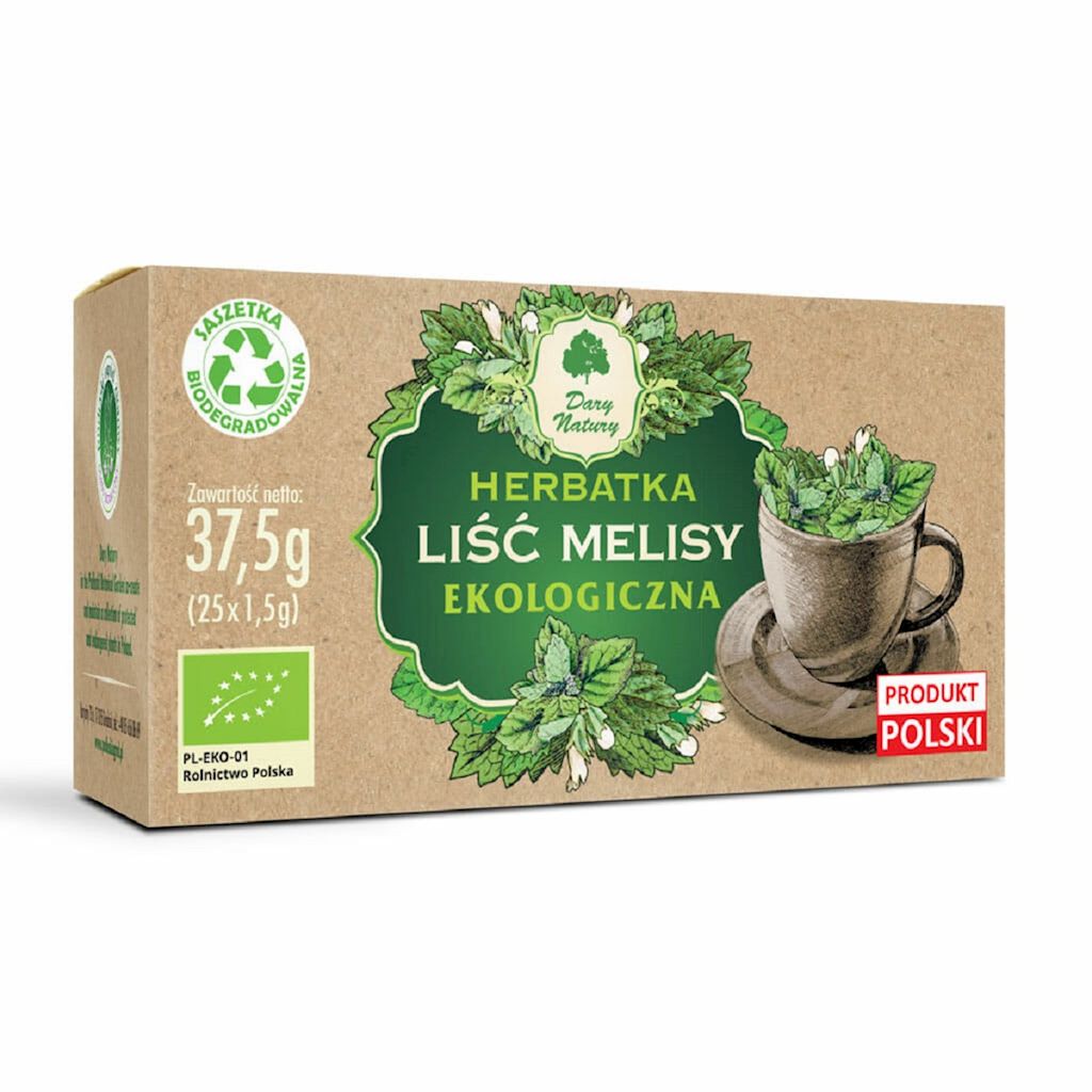 Dary Natury Liść Melisy Herbatka w Saszetkach 25x1,5g - EKO DANHERBLIMELI