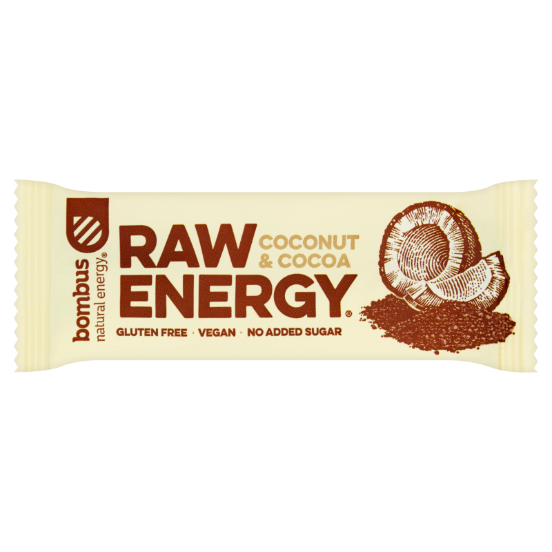 BOMBUS Baton RAW ENERGY kokos-kakao BEZGL. 50 g eko-wital-5681