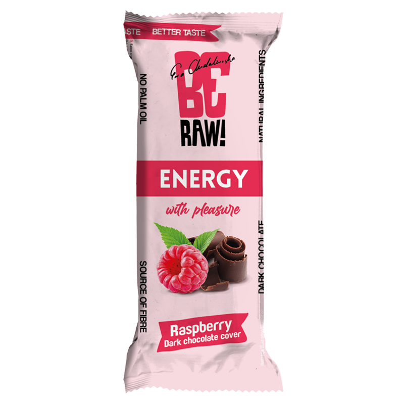 BeRaw BeRAW Baton Raspberry Choco Power - malina, orzech