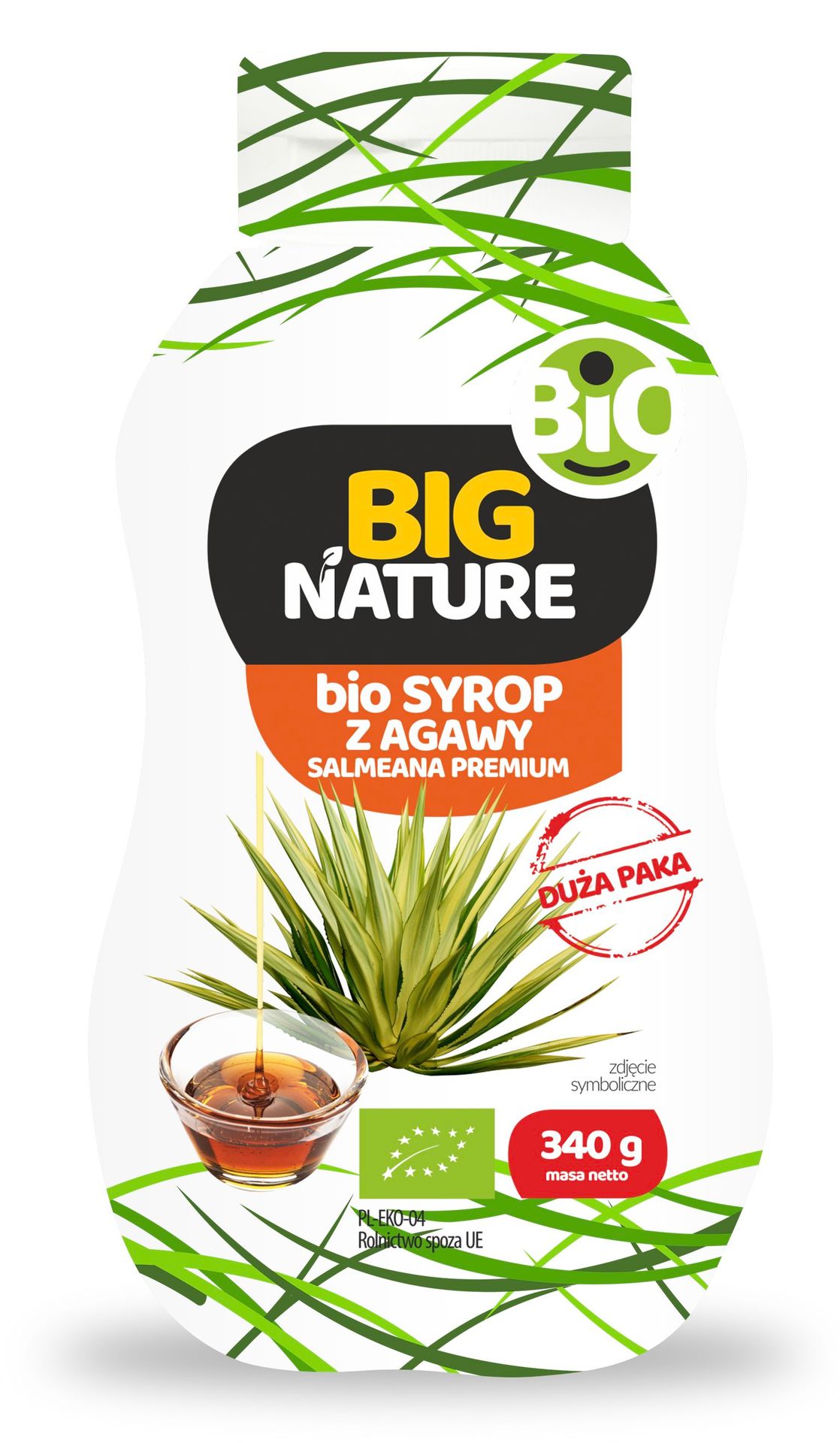Big Nature Syrop z agawy Salmeana Premium 340 g Bio