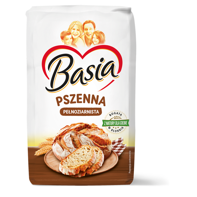 Basia Mąka z pełnego przemiału pszenna typ 1850 900 g