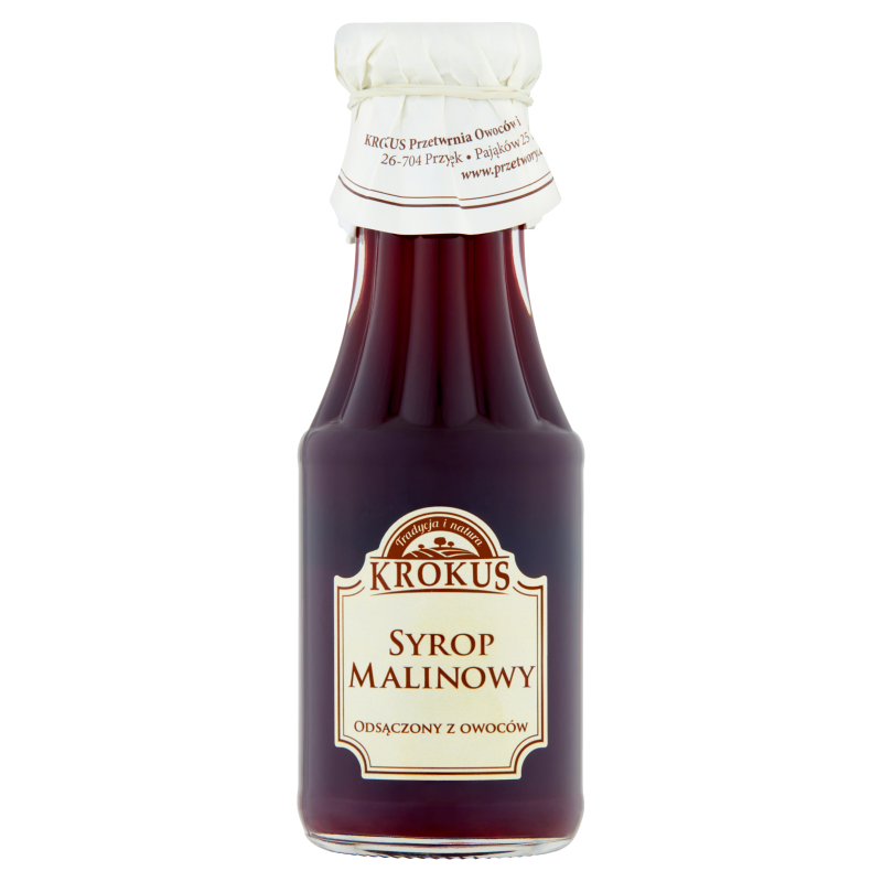 Krokus Syrop Malinowy Sok Maliny 300ml (375g) - Krokus smaknatury-KROSYROPMALIN