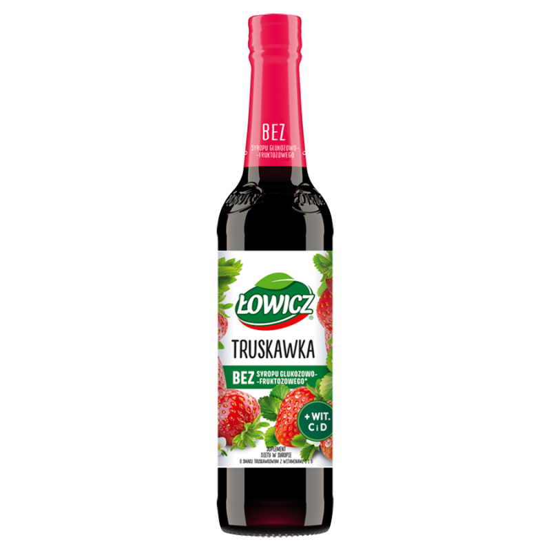 Łowicz Suplement diety w syropie o smaku truskawkowym 400 ml