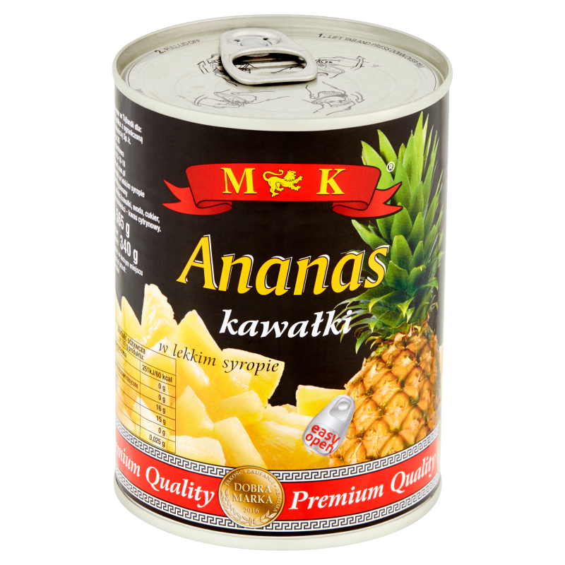 M&K Ananas kawałki w lekkim syropie 565 g