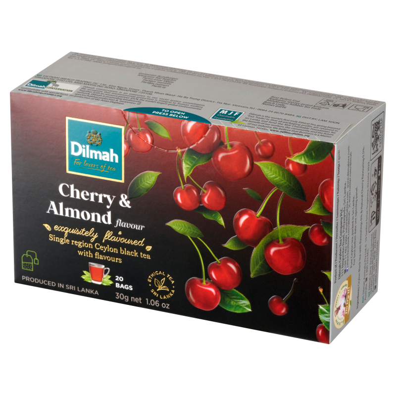 Dilmah Herbata czarna z aromatem wiśni i migdałów 20 torebek