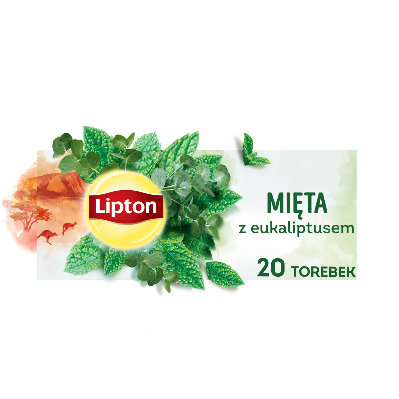 Lipton Herbatka ziołowa mięta z eukaliptusem 26 g (20 torebek)