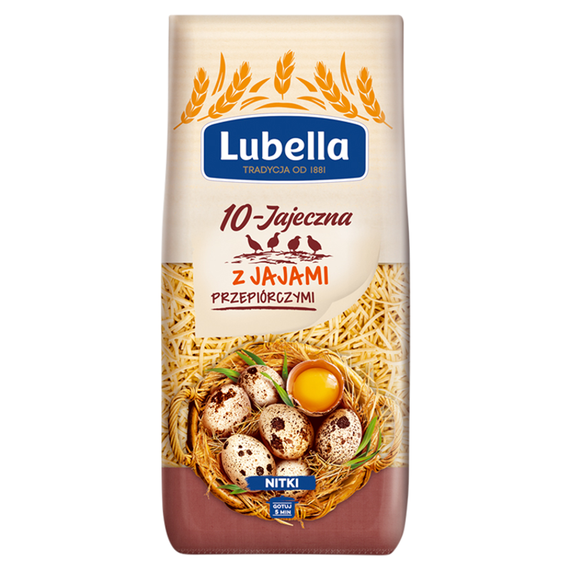 Lubella 10-Jajeczna Z Jajami Przepiórczymi Makaron Nitki 250 G