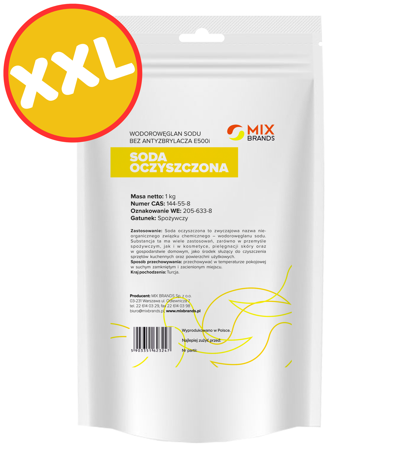 Soda Oczyszczona 1 kg - Big Nature