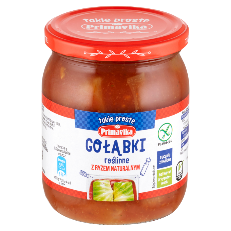 Primavika Gołąbki Wegetariańskie z Ryżem Naturalnym 480g