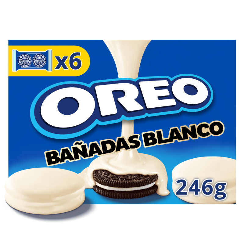 Oreo - Ciastka kakaowe z nadzieniem waniliowym oblane białą polewą