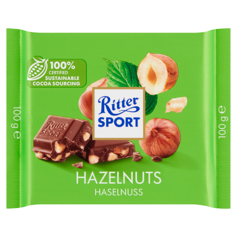 Ritter Sport CZEKOLADA MLECZNA Z CIĘTYMI ORZECHAMI LASKOWYMI 100G zakupy dla domu i biura OF2226