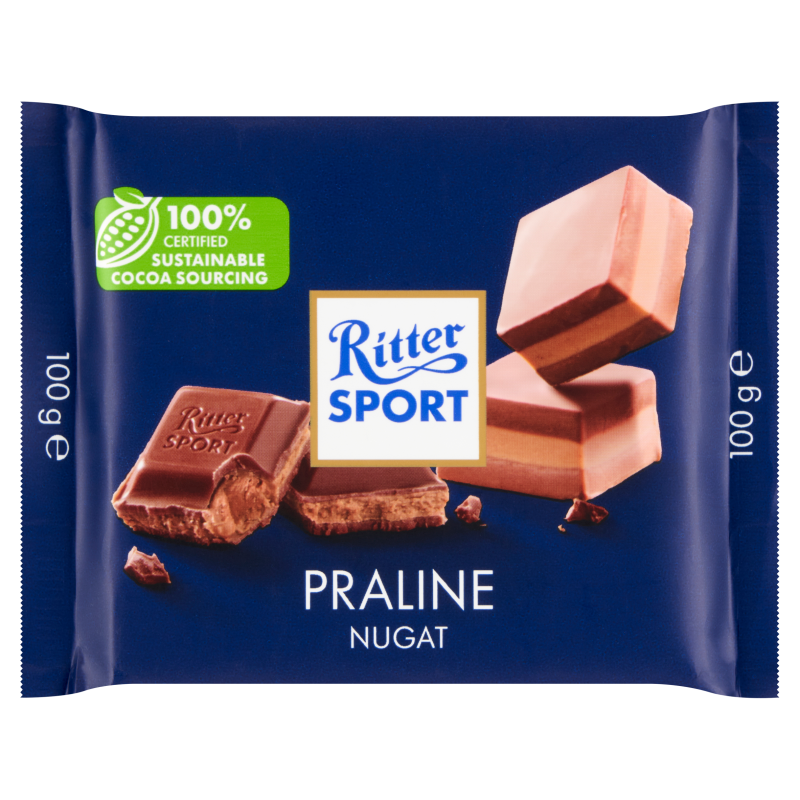 Ritter Sport Czekolada mleczna z nadzieniem nugat - z orzechów laskowych