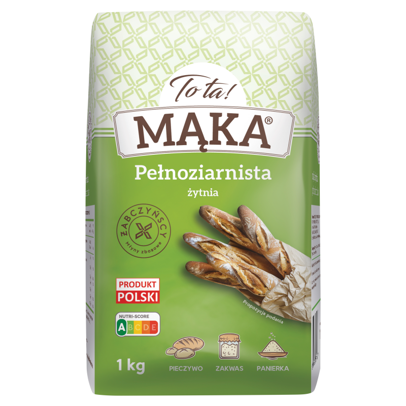 Mąka żytnia pełnoziarnista 1kg To ta Mąka
